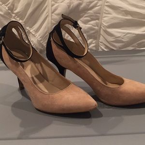 Suede heels with black heel size 10